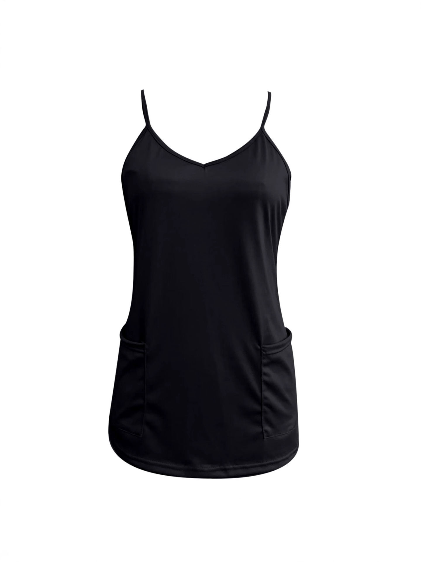 Solid-color halter-neck dress for ladies