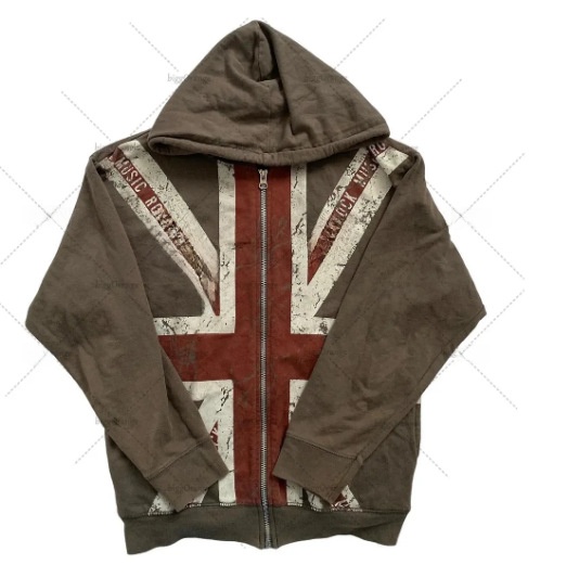 Rice Frame Zipper Hoodie