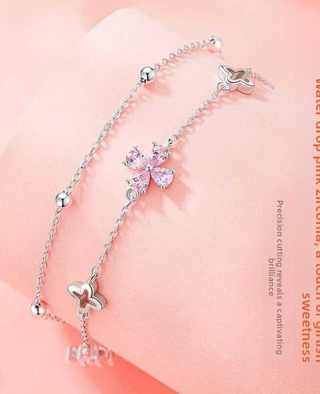 The Florine Four Leaf Clover Stackable Bracelet Detail – La Rose Couture Jewellery & Accessories