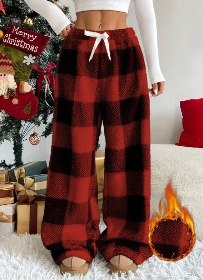 The Hermione Plaid Print Wide Leg Pants – La Rose Couture Trousers & Skirts