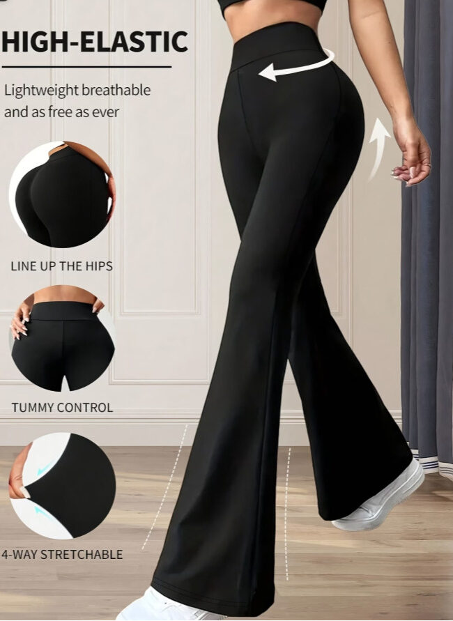 The Tatiana High Waisted Micro Flare Pants – La Rose Couture Trousers & Skirts