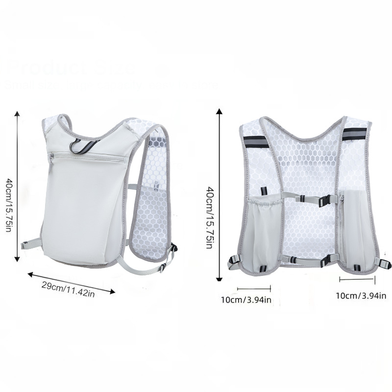 Outdoor Reflective Running Vest Ultra-Light Multi-Pocket Hiking Backpack - Image 3