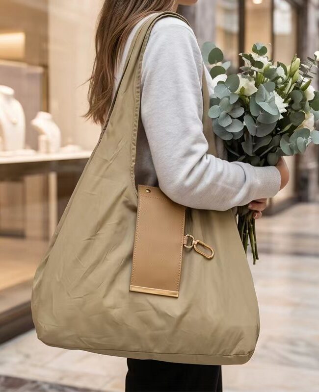 The Oceane Nylon Tote Bag with Keychain Organizer – La Rose Couture Handbags & Clutches
