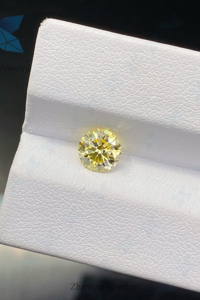 The Pascaline Lab Grown Round Yellow Diamond Detail – La Rose Couture Jewellery & Accessories