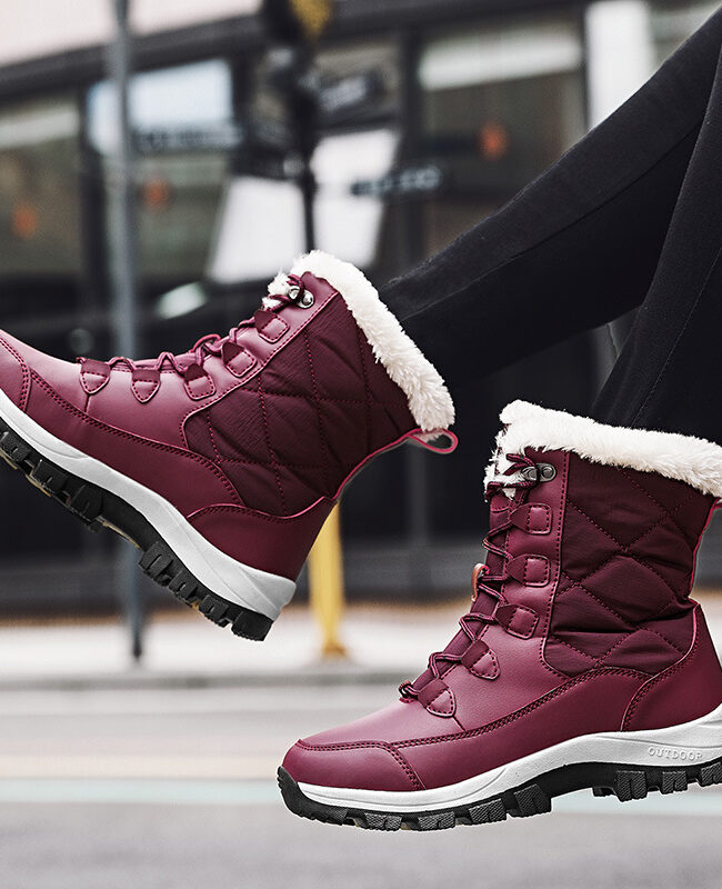 The Fleur Warm Fleece Lined Winter Snow Boots Detail – La Rose Couture Shoes & Footwear