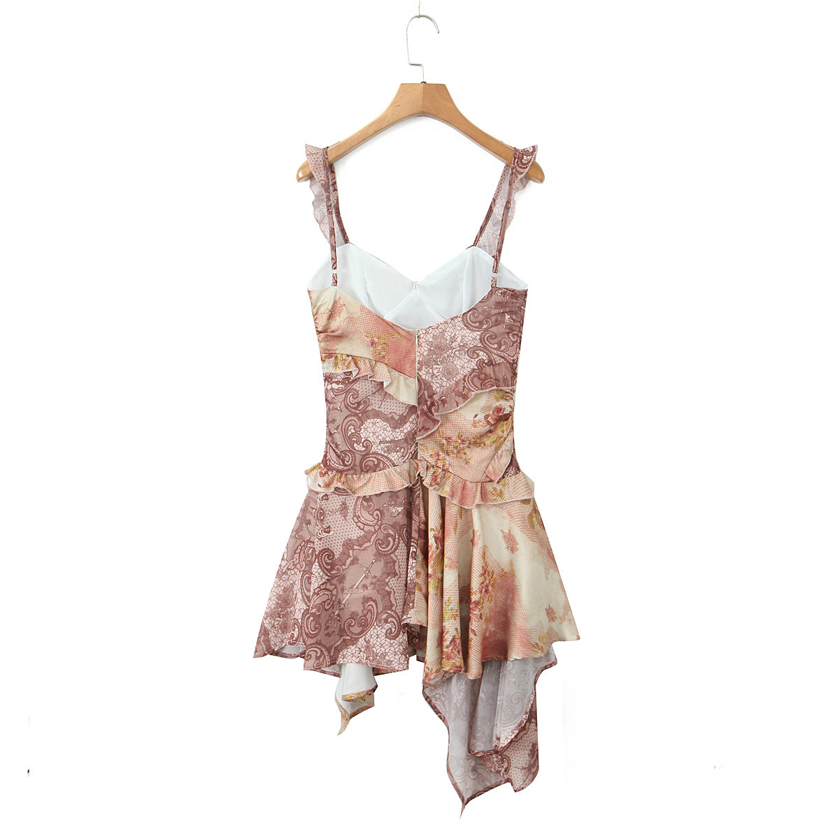 Vintage Printed Stitching Sling dress - Image 4