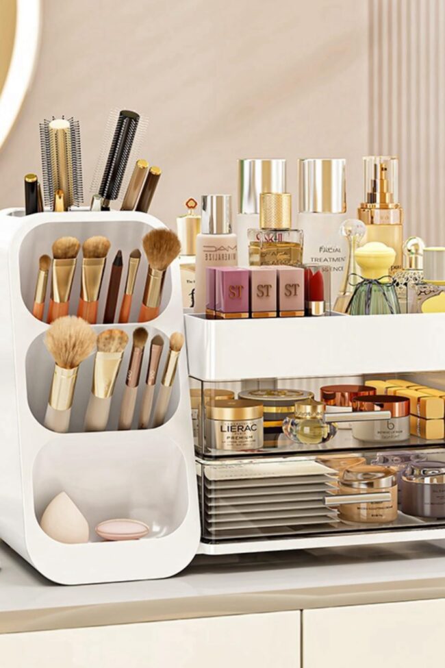 The Cassandre Cosmetic Organizer Storage Box with Drawers – La Rose Couture Handbags & Clutches