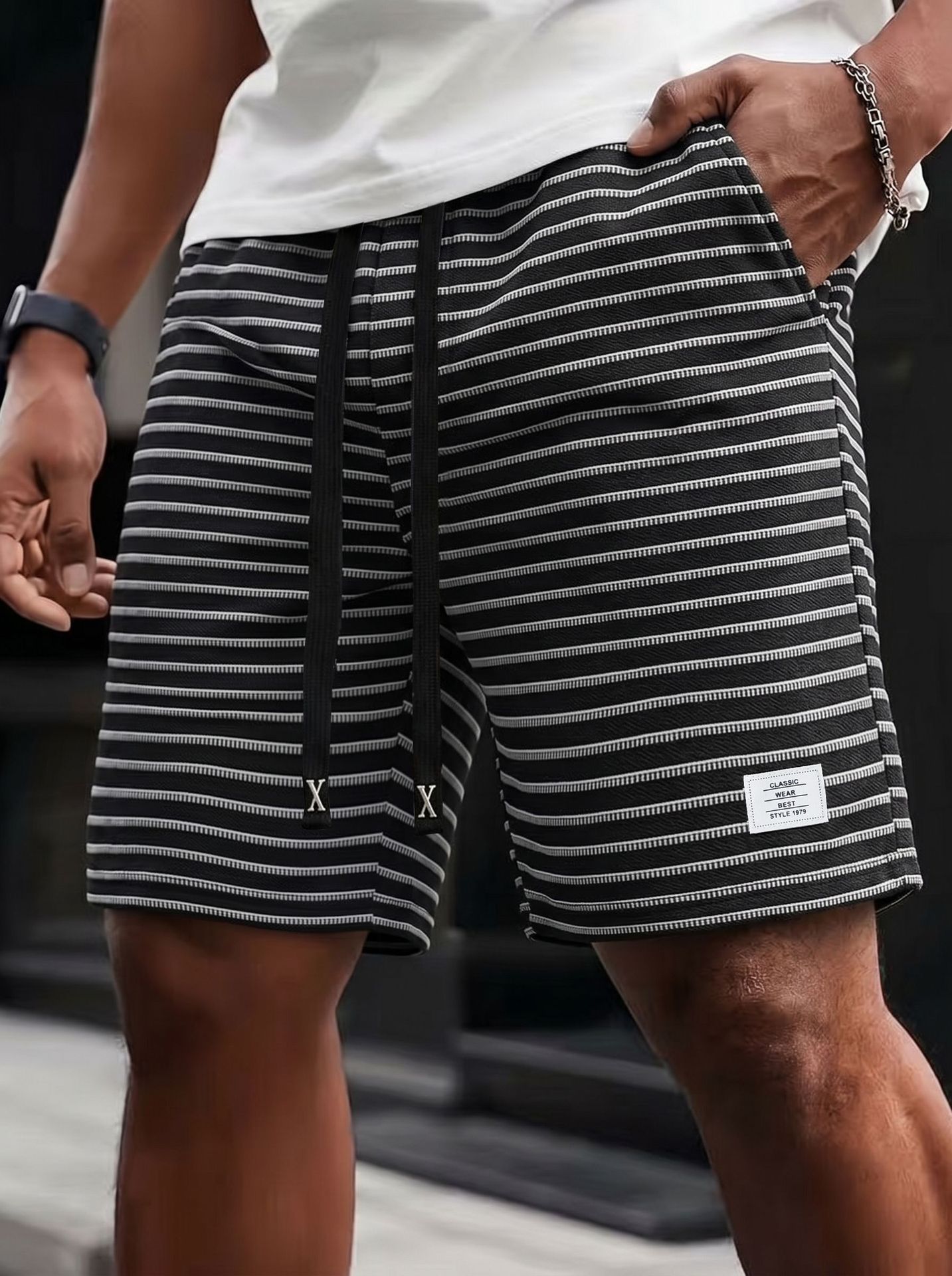 Vintage Striped Shorts