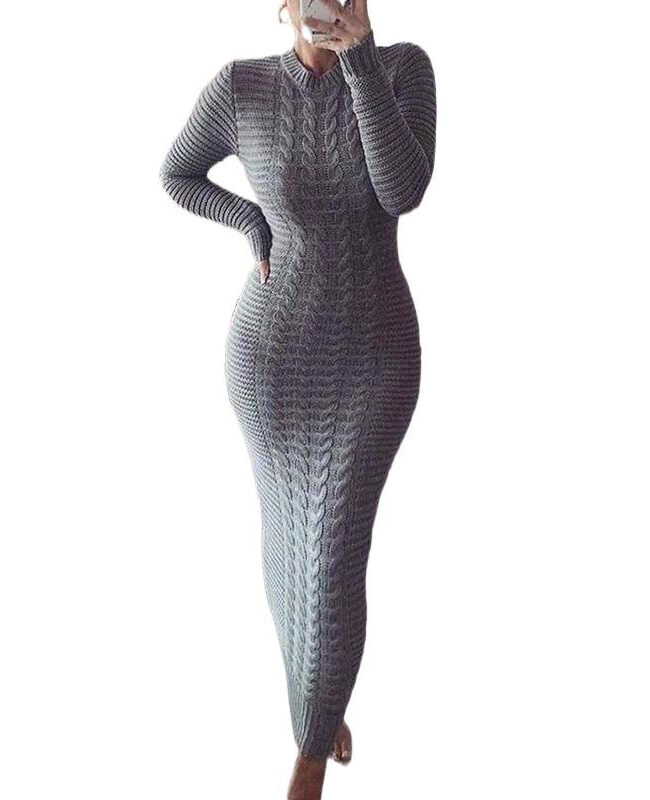 The Astrid Twisted Long Sleeve Knit Dress Detail – La Rose Couture Dresses & Gowns