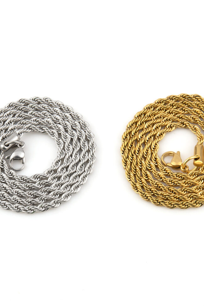 The Therese Stainless Steel Twist Chain Detail – La Rose Couture Jewellery & Accessories