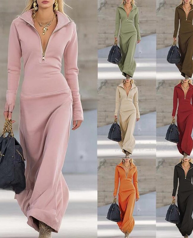 The Tiphaine Half Zip Polo Dress – La Rose Couture Dresses & Gowns