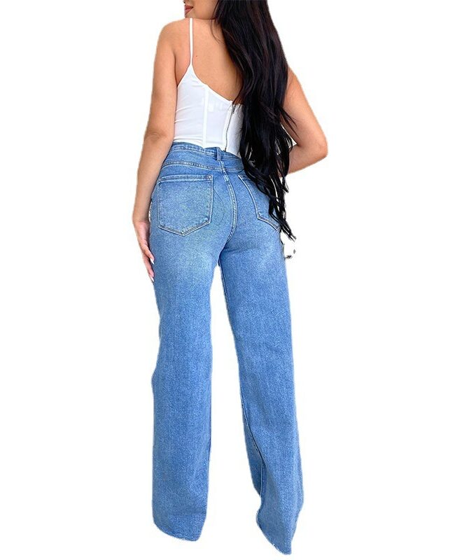 The Yolande European Style Comfortable Wide Leg Pants Detail – La Rose Couture Trousers & Skirts