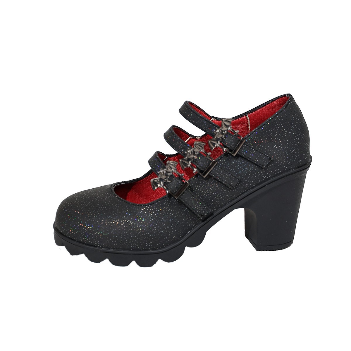 Thick-soled square-toe flat-top strap-covered high-heeled sandals - Image 5