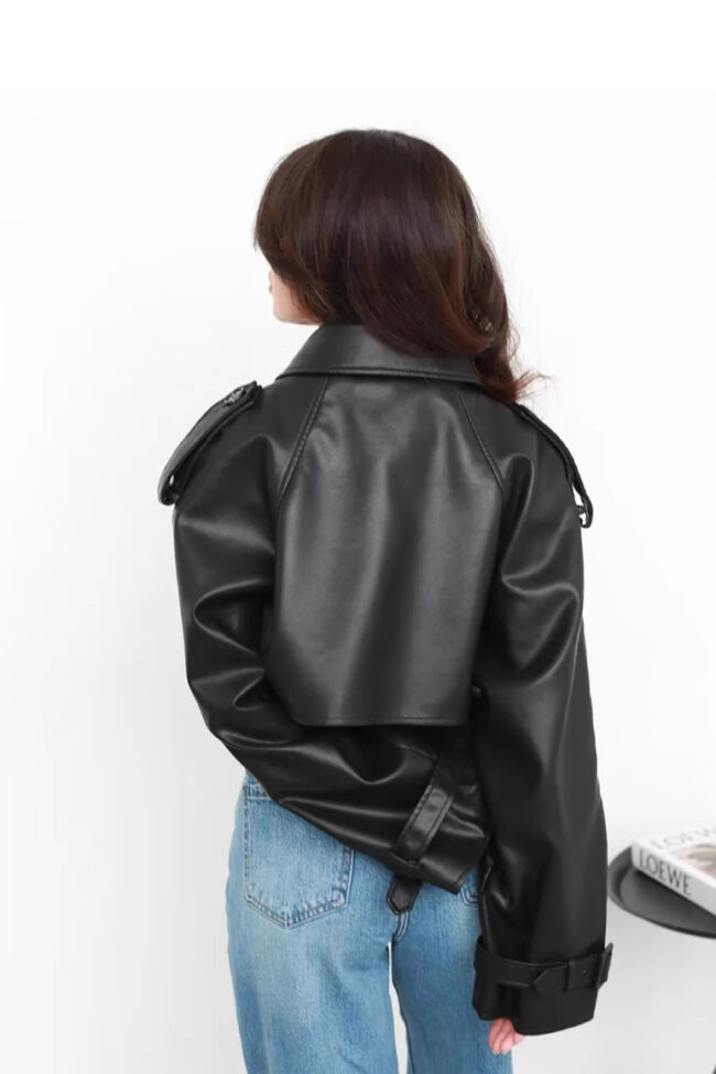 The Genevieve Adjustable Sleeves Retro Lapel Jacket Detail – La Rose Couture Coats & Jackets