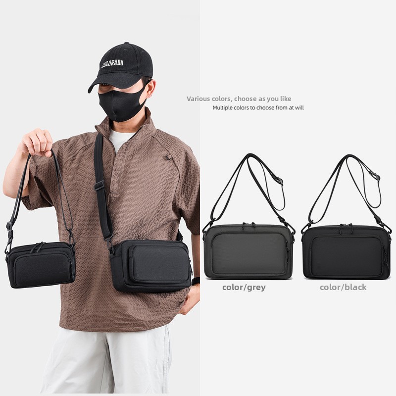 Men's Square Outdoor Casual Crossbody Bag Square Commuter Bag - Image 3