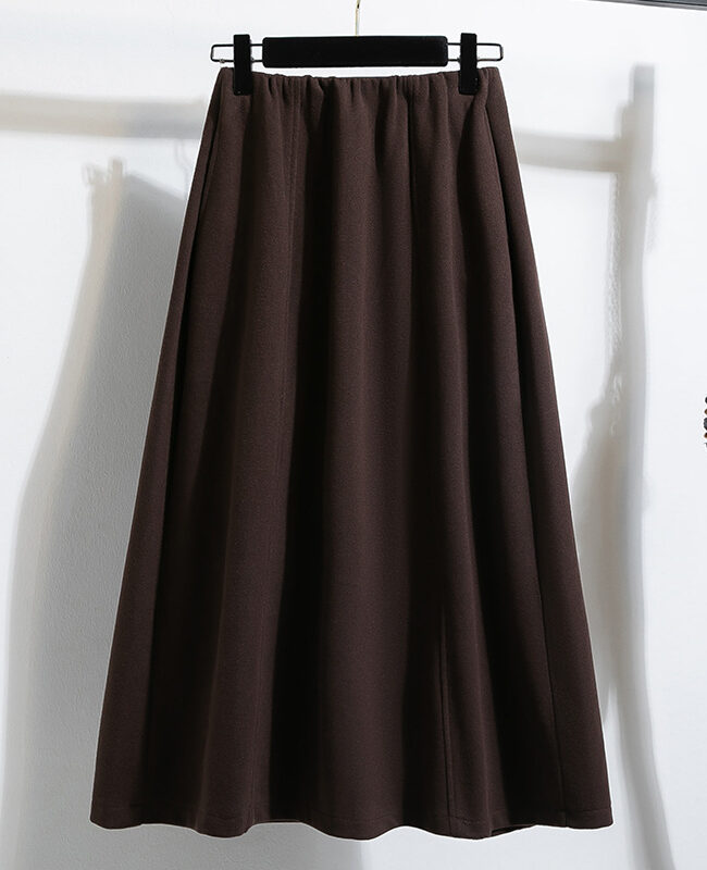 The Gisele Plus Size Acetate Wool Blend a Line Skirt with Pockets Detail – La Rose Couture Trousers & Skirts