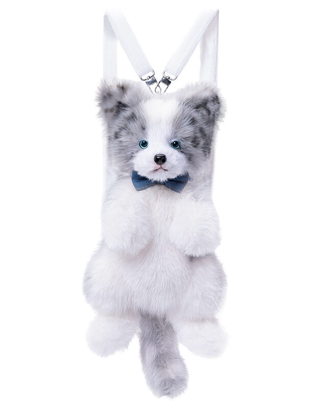 The Colette Border Collie Simulation Dog Backpack Plush Toy Detail – La Rose Couture Handbags & Clutches
