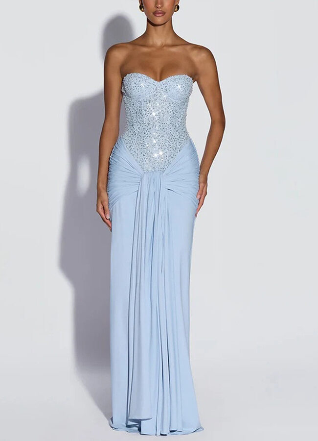 The Genevieve Sequin Wrap Bodycon Dress – La Rose Couture Dresses & Gowns