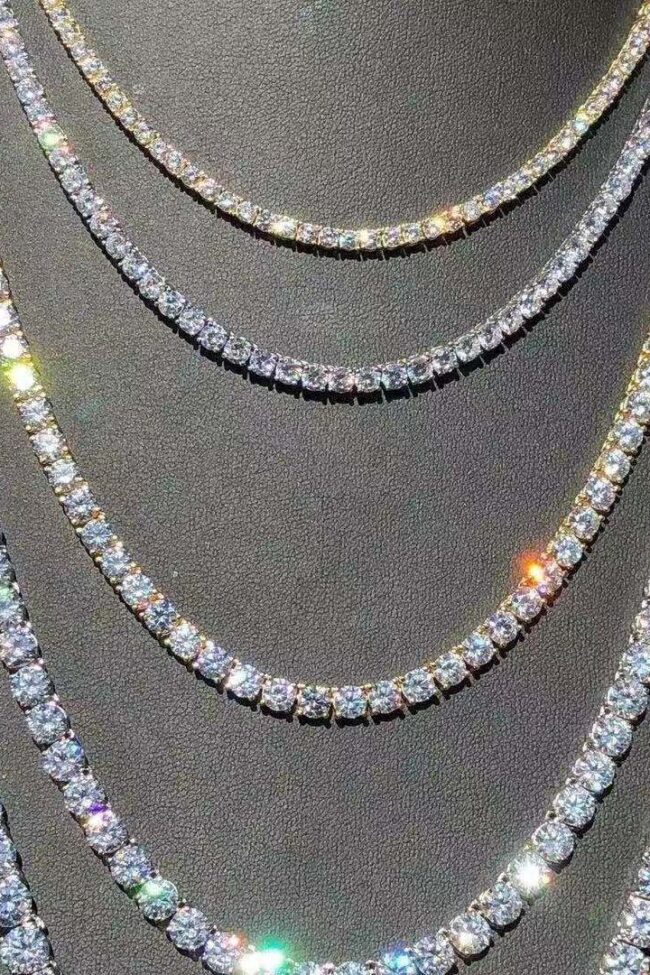 The Carine Rhinestone Single Row Necklace Detail – La Rose Couture Jewellery & Accessories