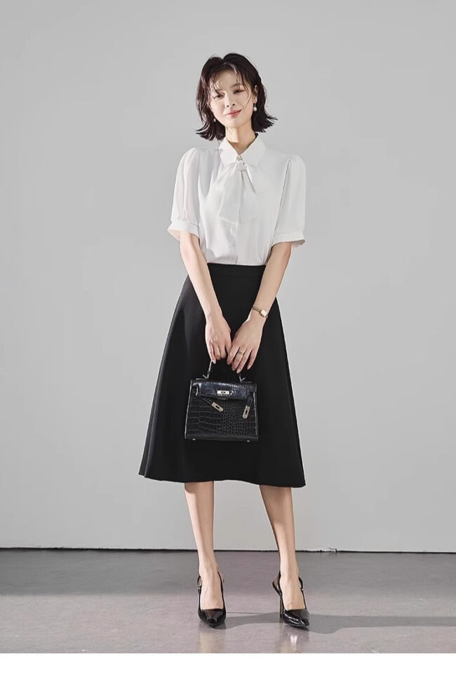 The Prudence Formal a Line Mid Length Skirt – La Rose Couture Trousers & Skirts