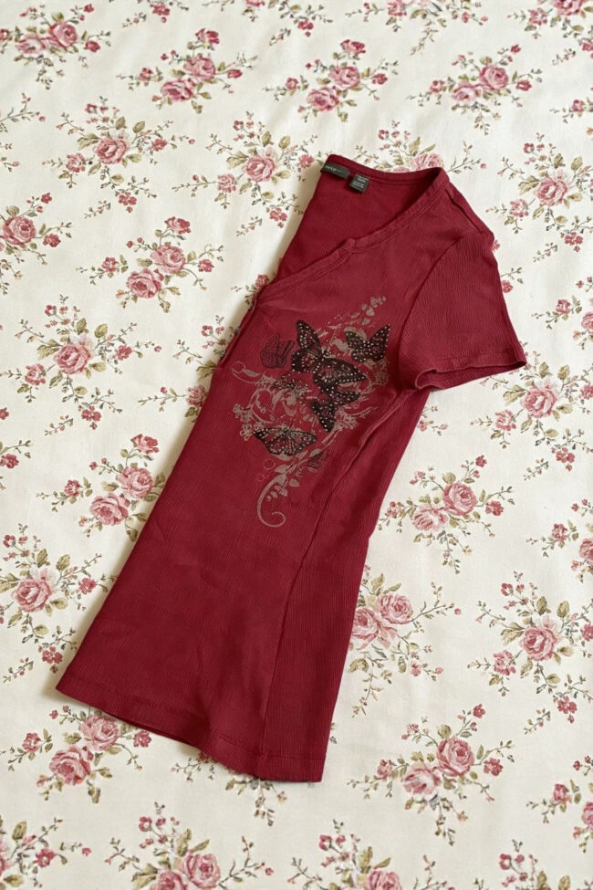 The Helene Tshirt Silhouette Detail – La Rose Couture Tops & Blouses