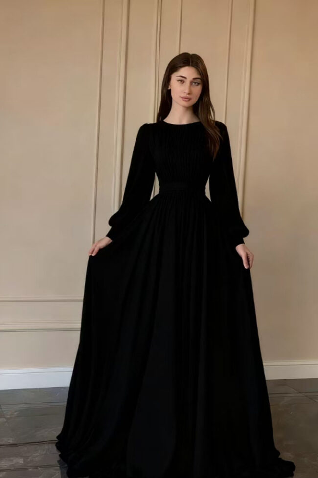 The Daphne French Palace Style Chiffon Flared Princess Dress Detail – La Rose Couture Dresses & Gowns