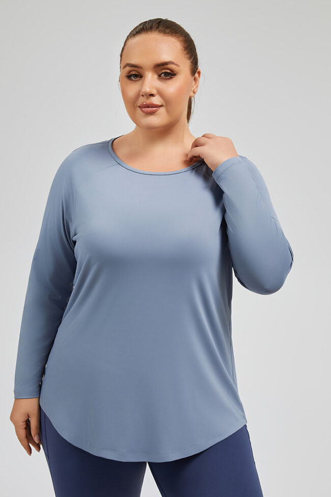 The Clemence Loose Mesh Yoga Cover Up Long Sleeve Top Detail – La Rose Couture Tops & Blouses