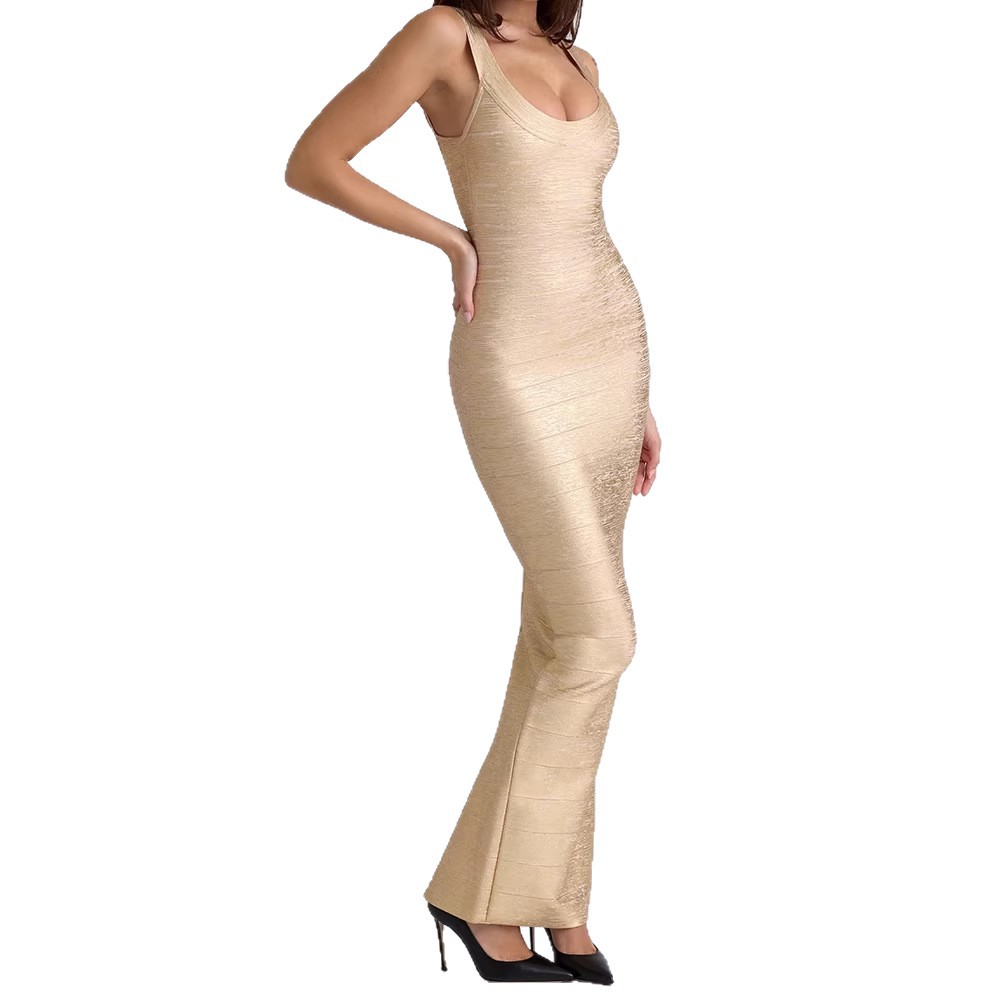 Retro Backless A-line Dress - Image 4