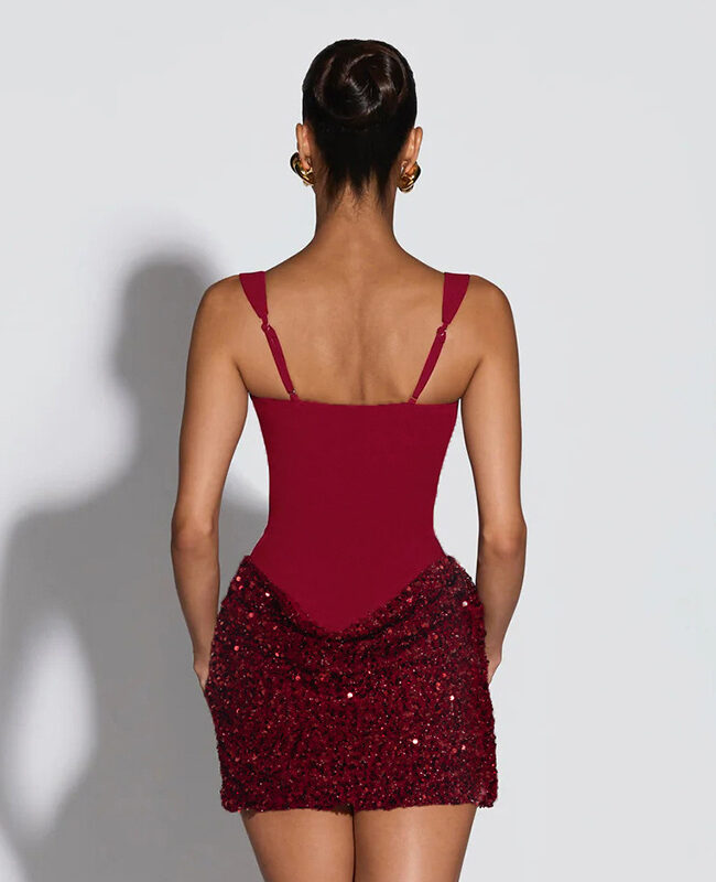 The Diane Suspender Party Dress Detail – La Rose Couture Dresses & Gowns