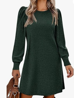 Womens Knitted Puff Sleeve Long Sleeve - Image 4