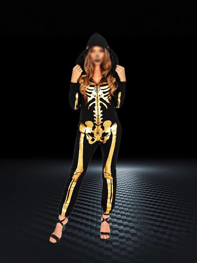 The Odette Skeleton Jumpsuit Detail – La Rose Couture Dresses & Gowns