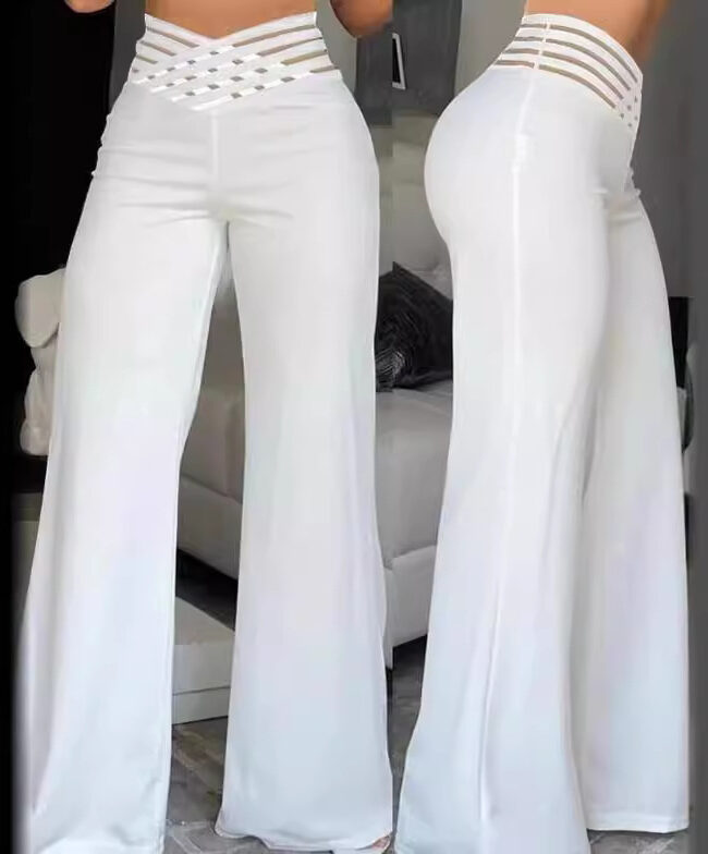 The Fleur High Waist Wide Leg Pants – La Rose Couture Trousers & Skirts