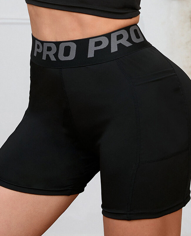 The Oceane Pro Fitness Yoga Shorts with Pockets Detail – La Rose Couture Trousers & Skirts