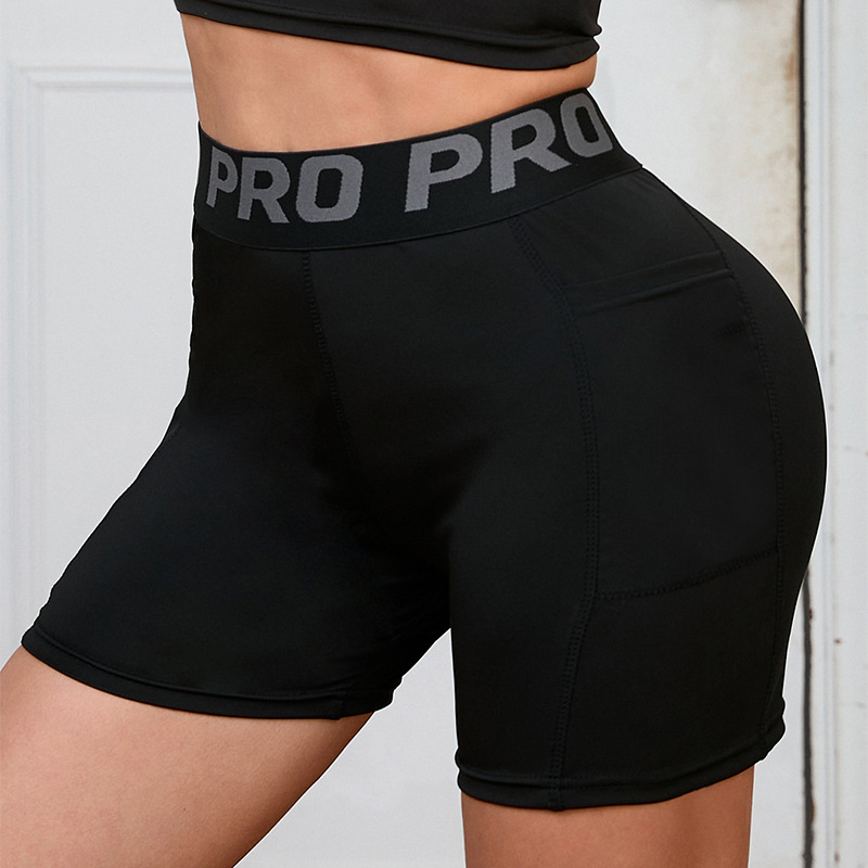 Womens PRO Fitness Yoga Shorts with Pockets - Image 4