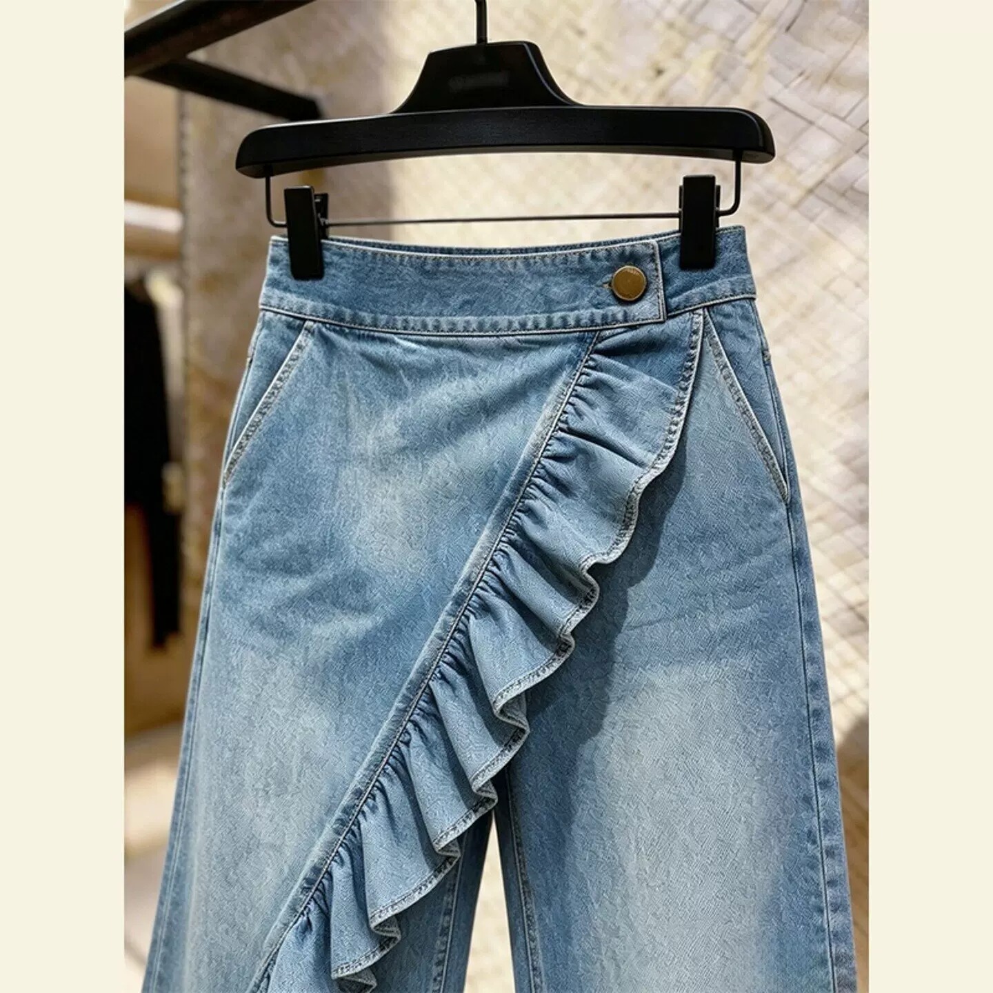 Vintage High Waist Straight Leg Jeans - Image 5