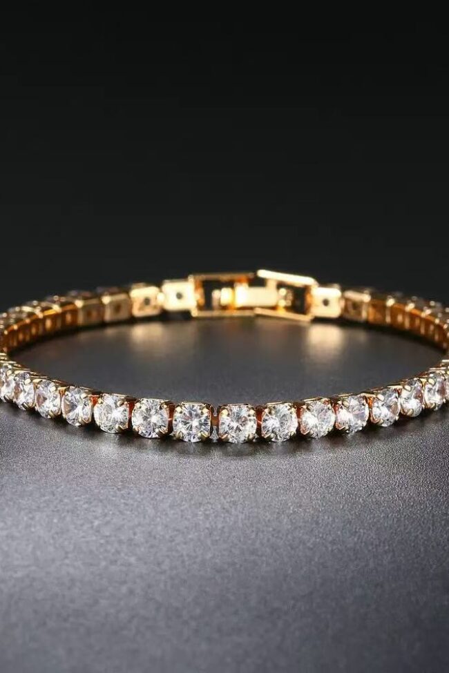 The Noemie Elegant Zirconia Tennis Bracelet Detail – La Rose Couture Jewellery & Accessories