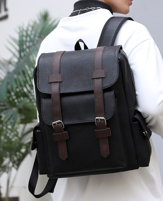 The Cecile Soft Pu Unisex Laptop Backpack Detail – La Rose Couture Handbags & Clutches