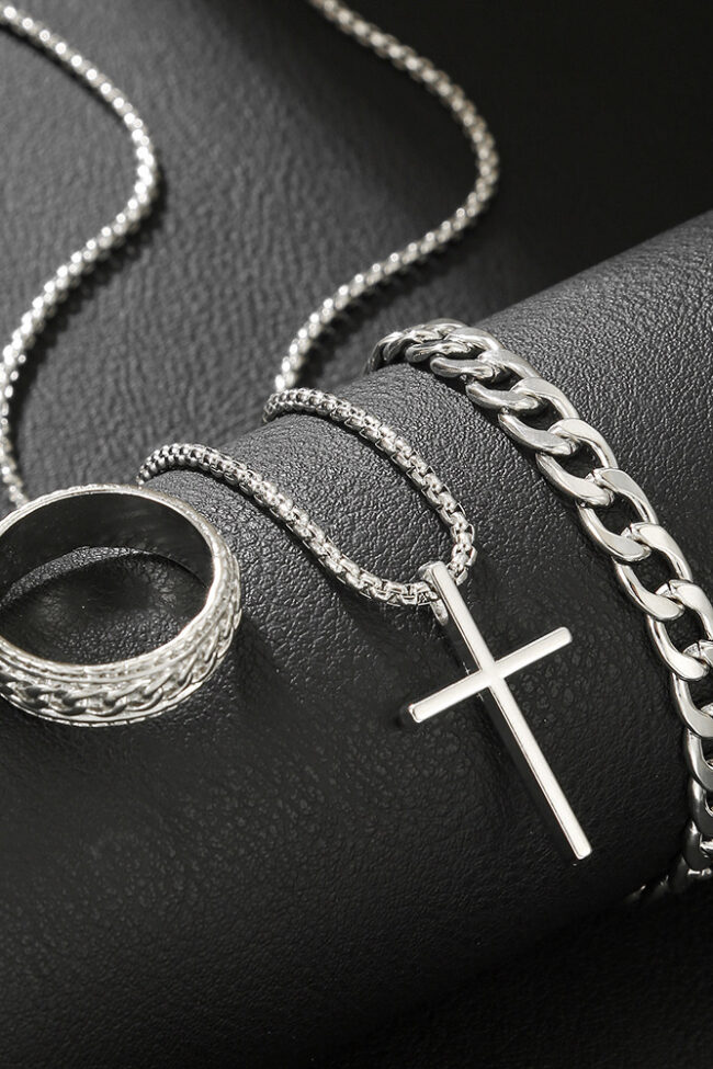 The Jeanne Cross Pendant Jewelry Set Necklace Bracelet Ring Detail – La Rose Couture Jewellery & Accessories