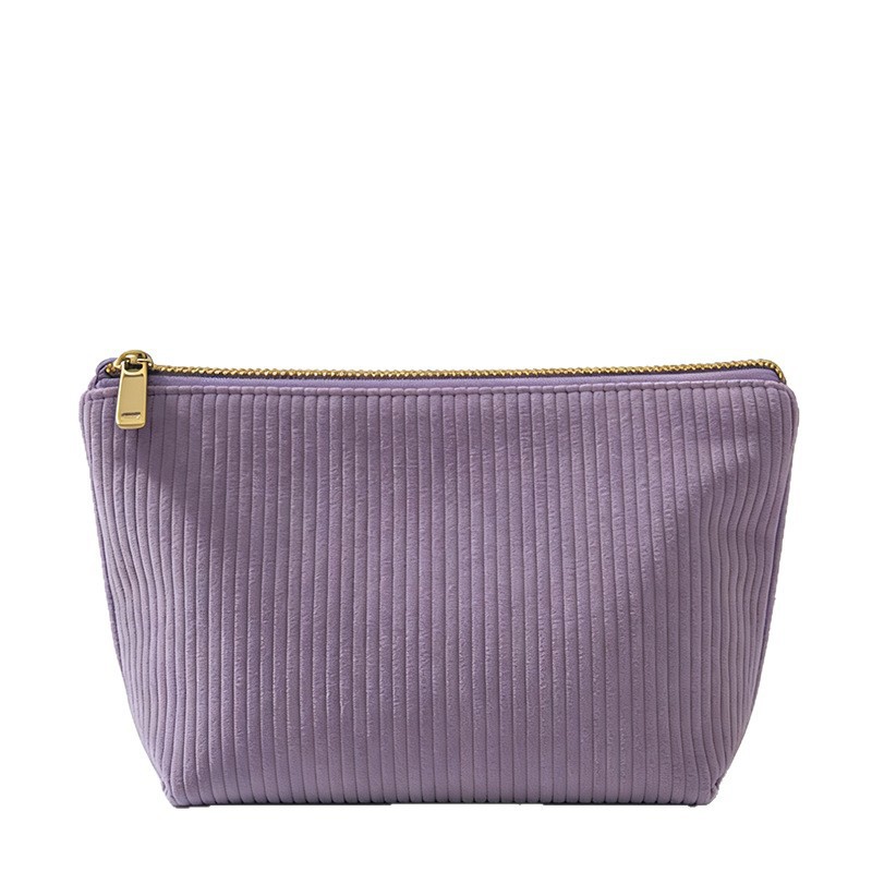 Large Capacity Corduroy Clutch Makeup Pouch for Women - Image 2