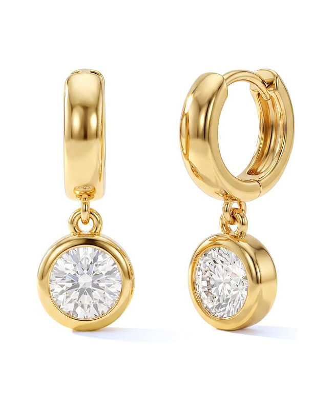 The Suzanne 14k Gold Zircon Earrings Detail – La Rose Couture Jewellery & Accessories
