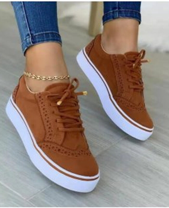 The Daphne Casual Lace Up Flat Sole Shoes – La Rose Couture Shoes & Footwear