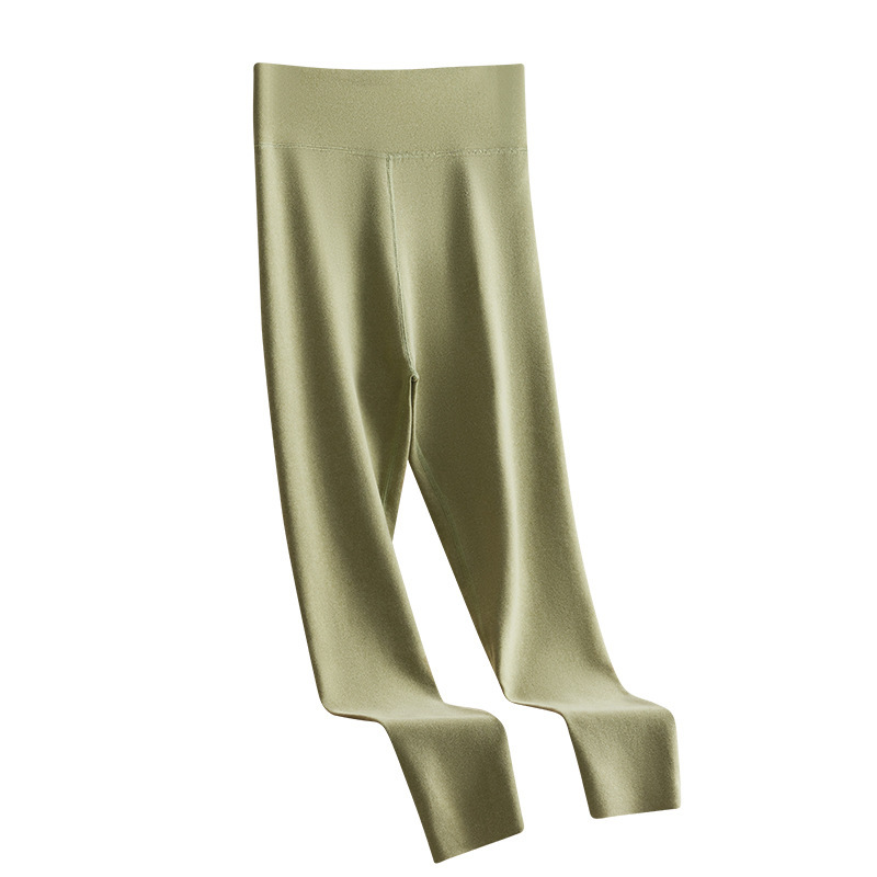 Women's Cashmere Silk Thermal Leggings Seamless Fleece Lined Base Layer Pants - Image 3