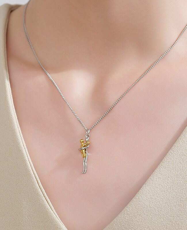The Cyrielle Hug Child Pendant Necklace Detail – La Rose Couture Jewellery & Accessories