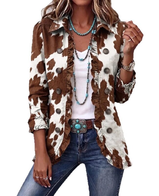 The Adele Ruffled Long Sleeve Cardigan Detail – La Rose Couture Coats & Jackets
