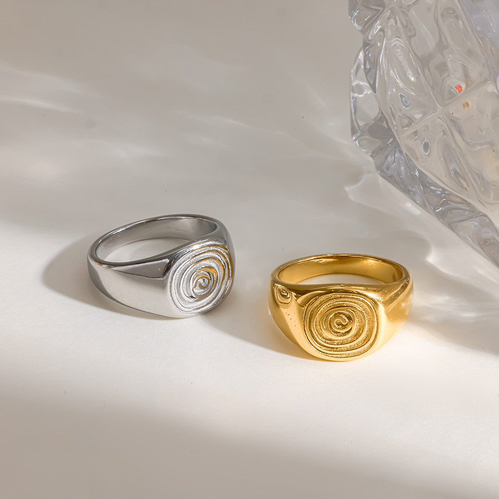spiral fingerprint stamp ring - Image 3