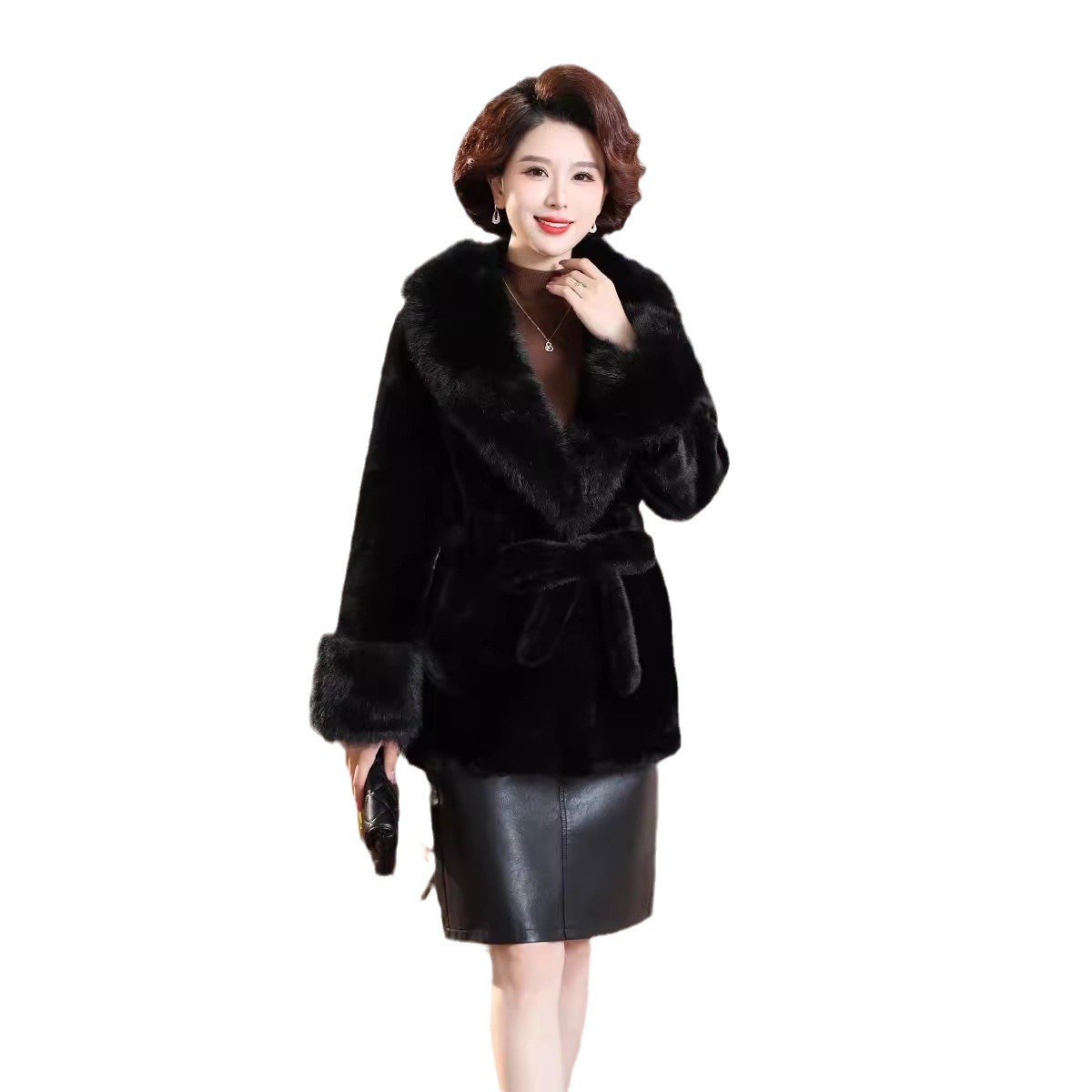 Womens Faux Fur Collar Jacket - Image 5