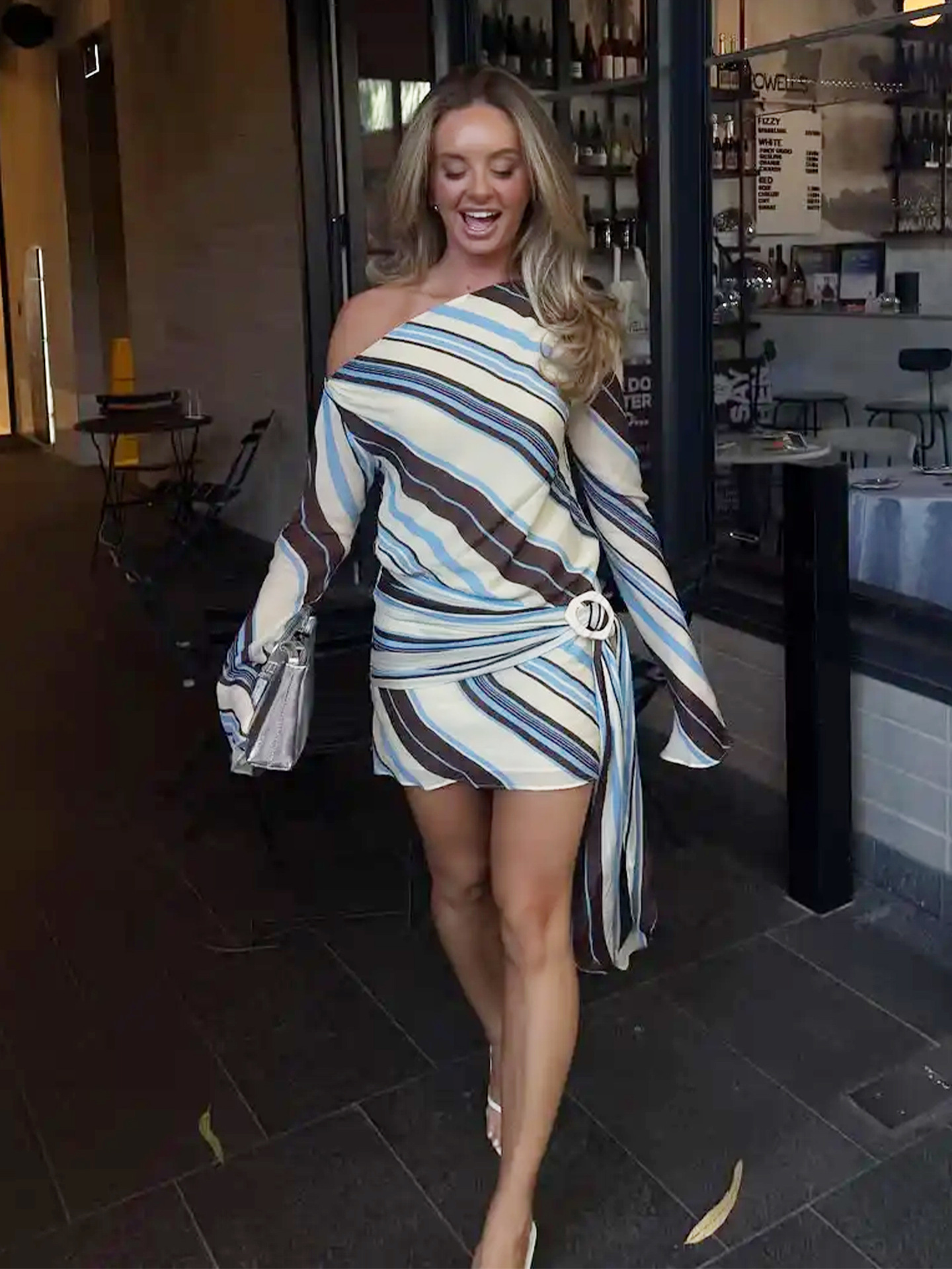 Asymmetrical Off-Shoulder Bodycon Dress - Image 2