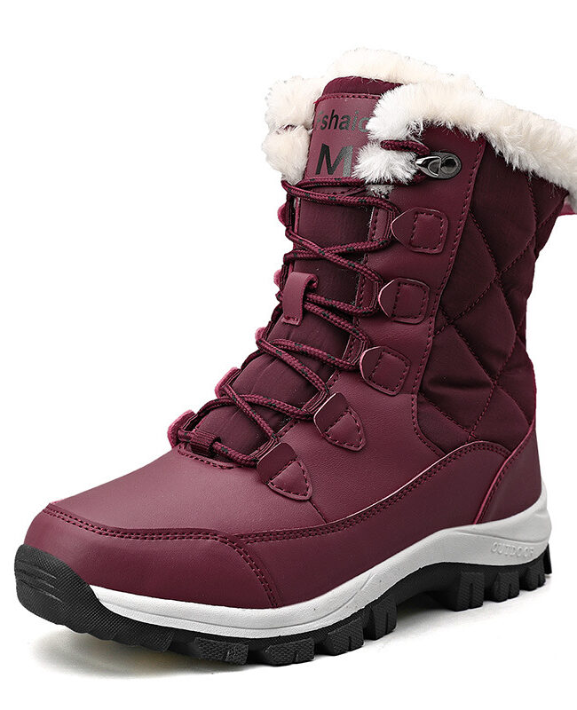 The Helene Warm Fleece Lined Winter Snow Boots Detail – La Rose Couture Shoes & Footwear