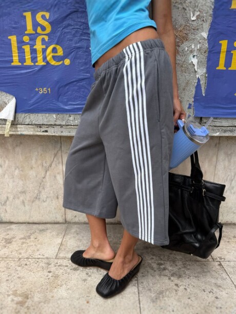 Womens Striped Cropped Casual Pants