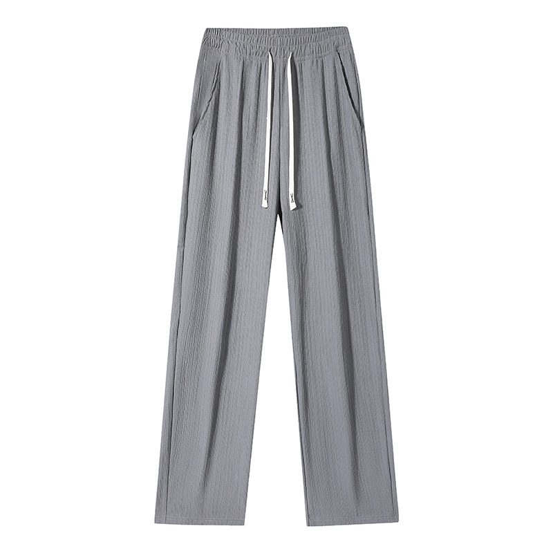 Retro Drawstring Wide Leg Casual Trousers